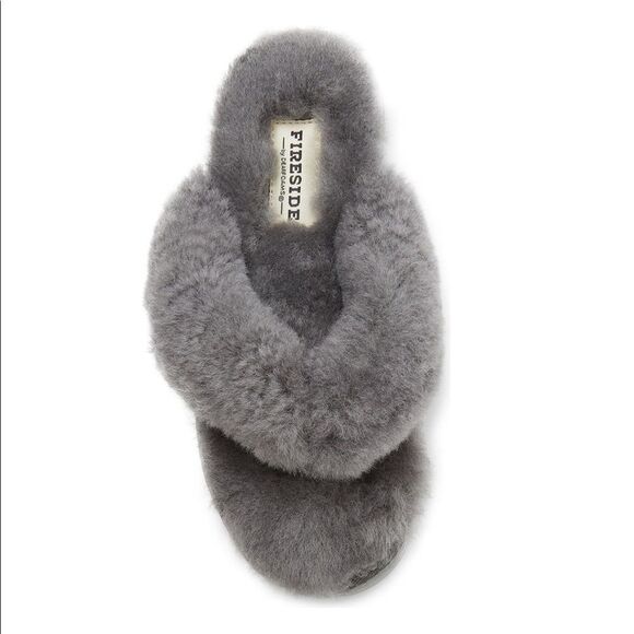 Fireside by Dearfoams Auburn Genuine Shearling Slipper - Picture 3 of 4